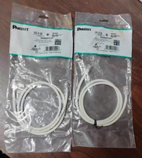 PANDUIT NK5EPC3Y CAT 5e PATCH CORD 3 FOOT TANFLE-FREE LATCH *LOT OF 2* NEW