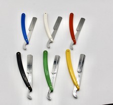 Lot of 6 Turkish Cut Throat Razor - Straight Modern Shaving Shavette, Sedef New