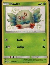 Rowlet Shiny Holo Rare Hidden Fates: Shiny Vault SV2/SV94 Grass Holofoil Pokemon on eBay