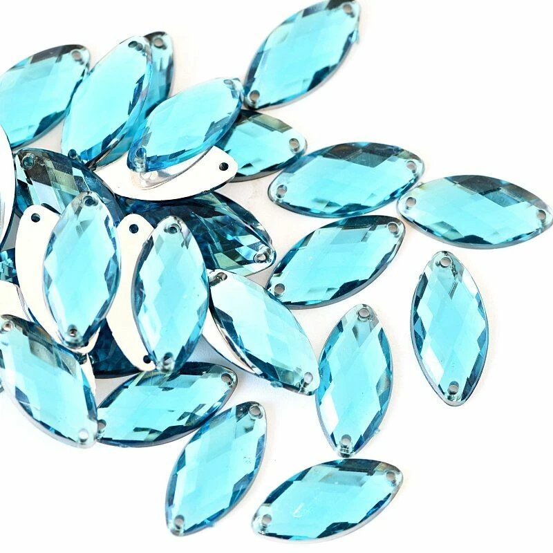 Vestido Ojos de Caballo Acrílico Coser Estrás Acrílico Espalda Plana Artesanía Piedras Sueltas Foto 3 de 4