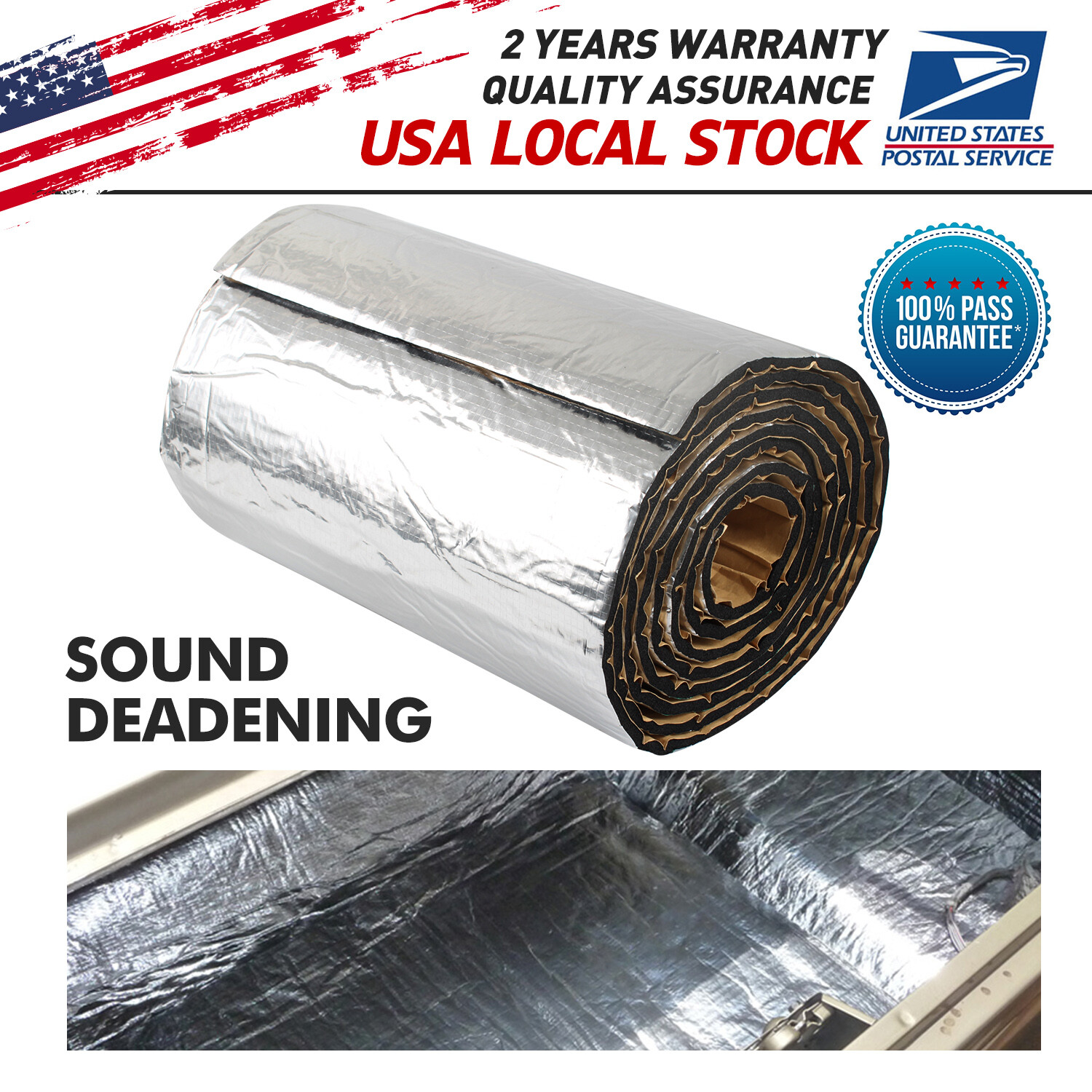 18sqft Sound Deadener Car Insulation Auto  Heat Shield Celling USA Self-Adhesive