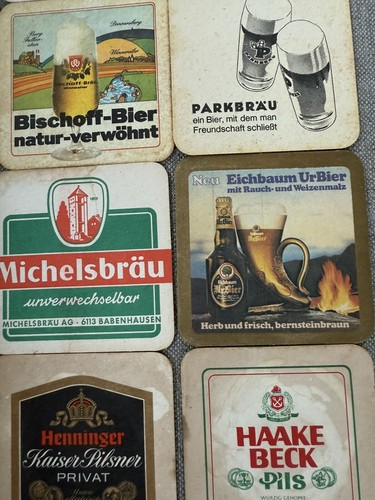 13 Vintage German Beer Coasters  Bier Cardboard - Afbeelding 8 van 10