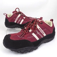 Knixmax AM033 Lightweight Trail Hiking Women's Shoes Size 7.0 WIDE, Red Suede