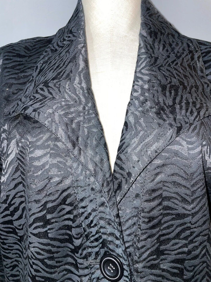 Chaqueta Blazer de Noche Erin London Para Mujer Jacquard Negra Talla XL Negra Elastizada Foto 2 de 4