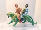 Vintage MOTU Figure Lot - He Man, Skeletor, Battle Cat - Masters of the Universe