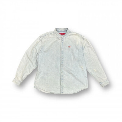 Supreme 24SS Small Box Shirt Washed Blue Small Box Logo Supreme 24SS Small Box Shirt Washed Blue Small Box Logo
