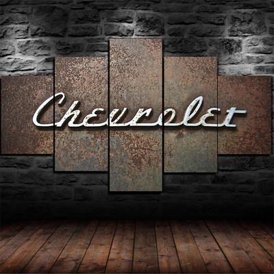 Framed Chevy Chevrolet 5 Piece Canvas Print Wall Art Home Decor Ebay