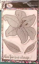 Craft BuddyUS CCST25: Craft Buddy Crystal Art Luminous Lily A6 Stamp set