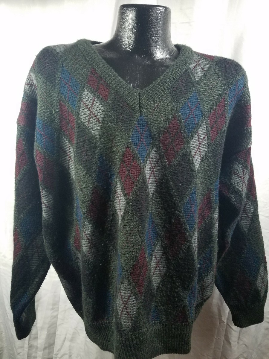 VINTAGE 90s Far Horizons AUSTRALIA Sweater WOOL Bright Wild Biggie 