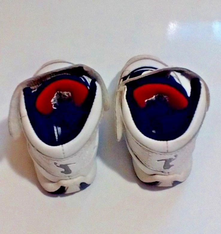 Zapatos de baloncesto Kid Connection Hi Top blancos azul marino rojo niño infantil talla 2 Foto 4 de 4