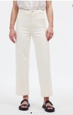 NWT Madewell size 24 Emmett wide leg jeans in Tile white inseam 27  