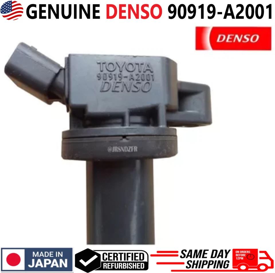 Оригинальные катушки зажигания DENSO x4 для Toyota и Lexus I4 V6 V8 2003-2020 годов выпуска, 90919-A2001 годов выпуска - Изображение 2 из 4