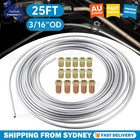 <!--F#f_0-->3/16'' OD 25Ft Brake Line Coil Roll Steel Zinc Silver Fuel Pipe Tube Tubing car<!--F/-->