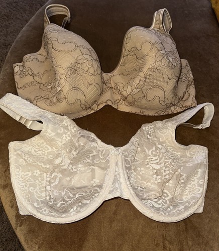 Lot Of 2 Lane Bryant Cacique Bras Size 38H 1 Cream/1 Beige