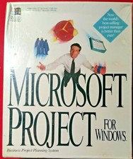 MICROSOFT PROJECT 3.0 FOR WINDOWS SEALED NOS SYSTEM made in USA