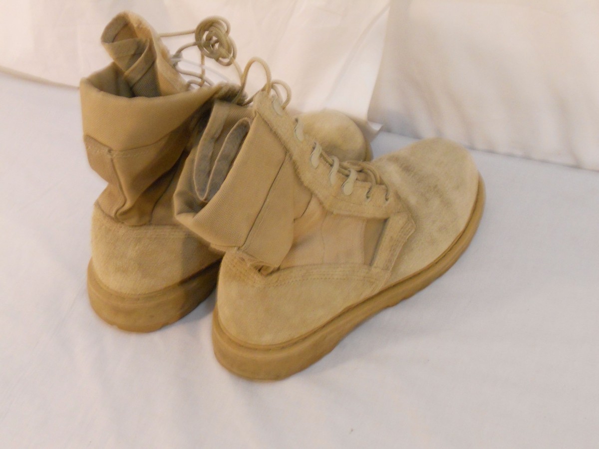 USGI Rocky 789 Desert Tan Suede Military Combat Tactical Boots Vibram Sierra 10N NEW Rocky 789 Sz: 13.5 W Hot Weather US Military Issue Army  main image 2
