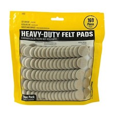 8727 Heavy Duty Self Adhesive Furniture Felt Pads 1-Inch Round Oatmeal 160-Pi...