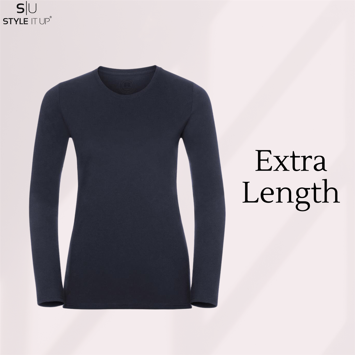 Womens Ladies Plain Long Sleeve T-Shirt Top Fitted Stretch Basic