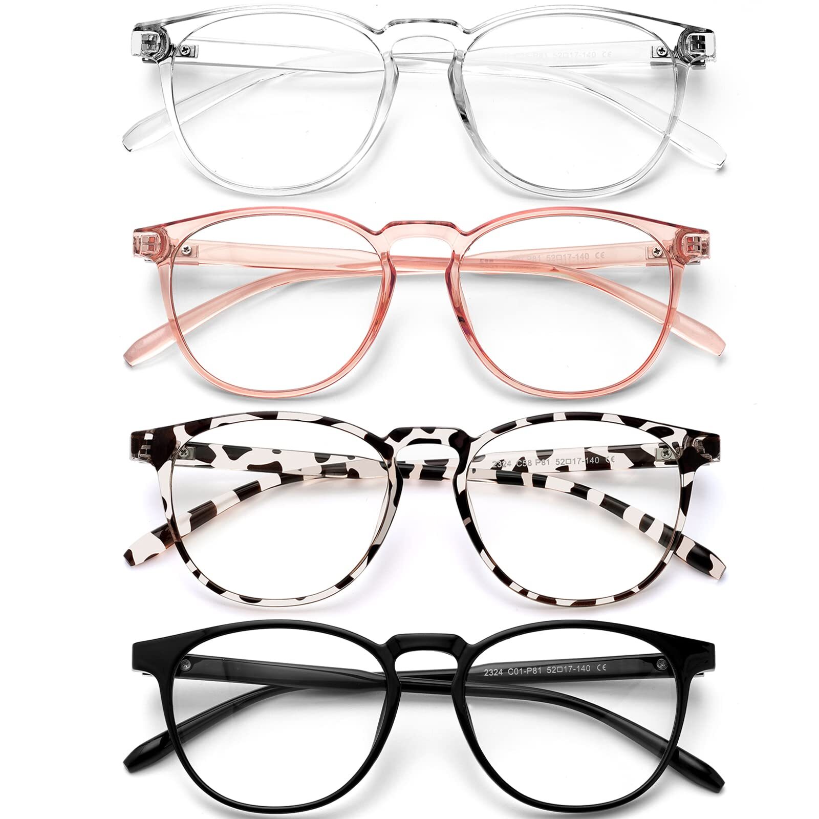 Blue Light Blocking Glasses for women/men - 4Pack Computer Reading/Gaming/TV/...