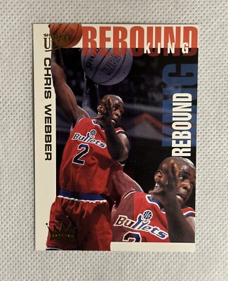 1994-95 Fleer Ultra Chris Webber #9 Rebound King Insert Basketball Card Bullets