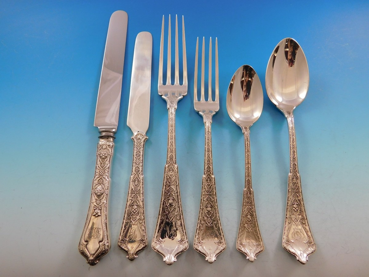 Persian by Tiffany Sterling Silver Flatware Set Service 92