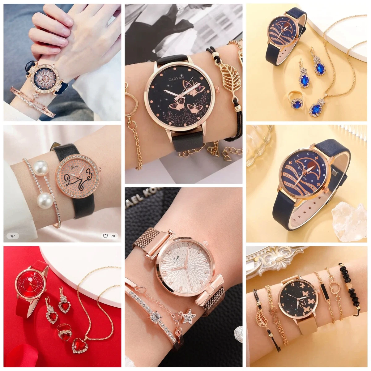 Wrist Watch 2023 Casual Fashion Ladies personality Watches Sets Class Beauty