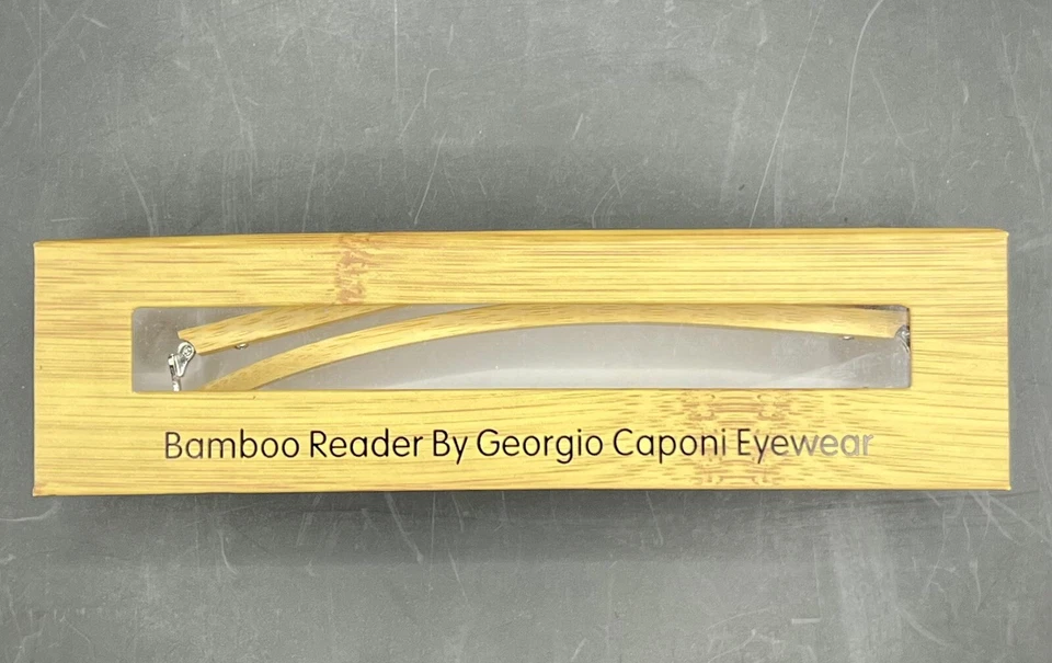 Gafas de lectura de bambú sin montura de Georgio Caponi - +1,0 con estuche de bambú - totalmente nuevas Foto 4 de 4