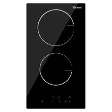 GIONIEN Electric Cooktop 12", 220V~240V, 2 Burner Built-in Induction Cooktop