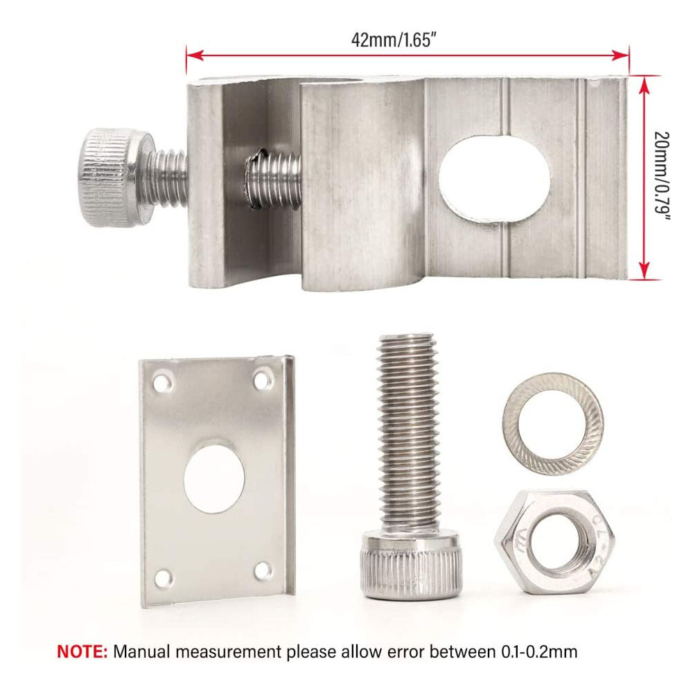 Avoltik PV Erdungsklemmen 4er Set - Aluminium Solarpanel Klemmen Mit Blitzschutz