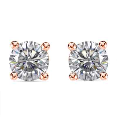 WOW!!  1,60 ctw Kaiserschliff Moissanit Ohrstecker Vermeil vergoldet Sterlingsilber