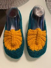 Women's Handmade Knitted Crochet Slippers Knitted Socks YARN