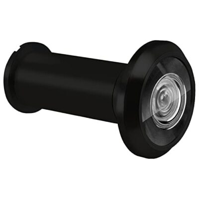 220 Degree Wide Angle Heavy Duty Door Viewer (1 Pack, Black)