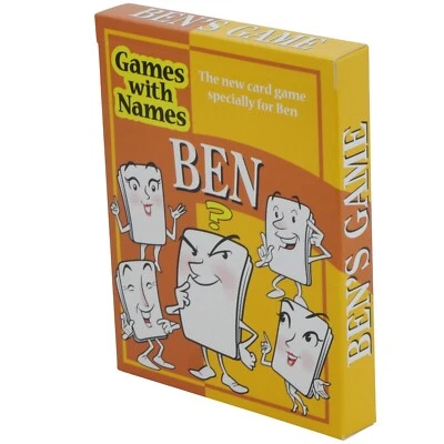 Happy Birthday Ben. Personalisiertes Geschenk für Jungen oder Männer mit dem Namen Ben: BEN GAME CARDS