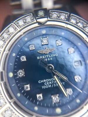 Ladies Breitling Starliner A72345 MoP Dial Diamond Markers and Bezel