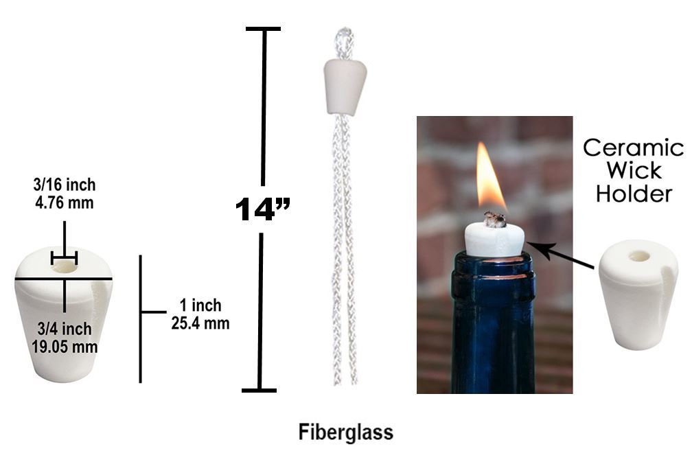 Oil Lamp Candle Tiki Usa 1/8"