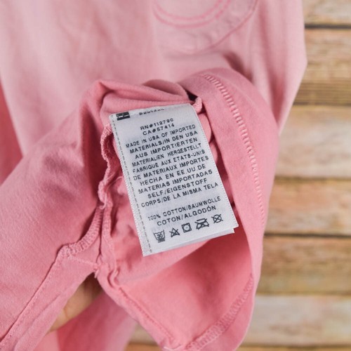 True Religion Womens M Big Stitch Hi Lo Tank Top Pink Ombre Dip Dye Racerback - Picture 3 of 4