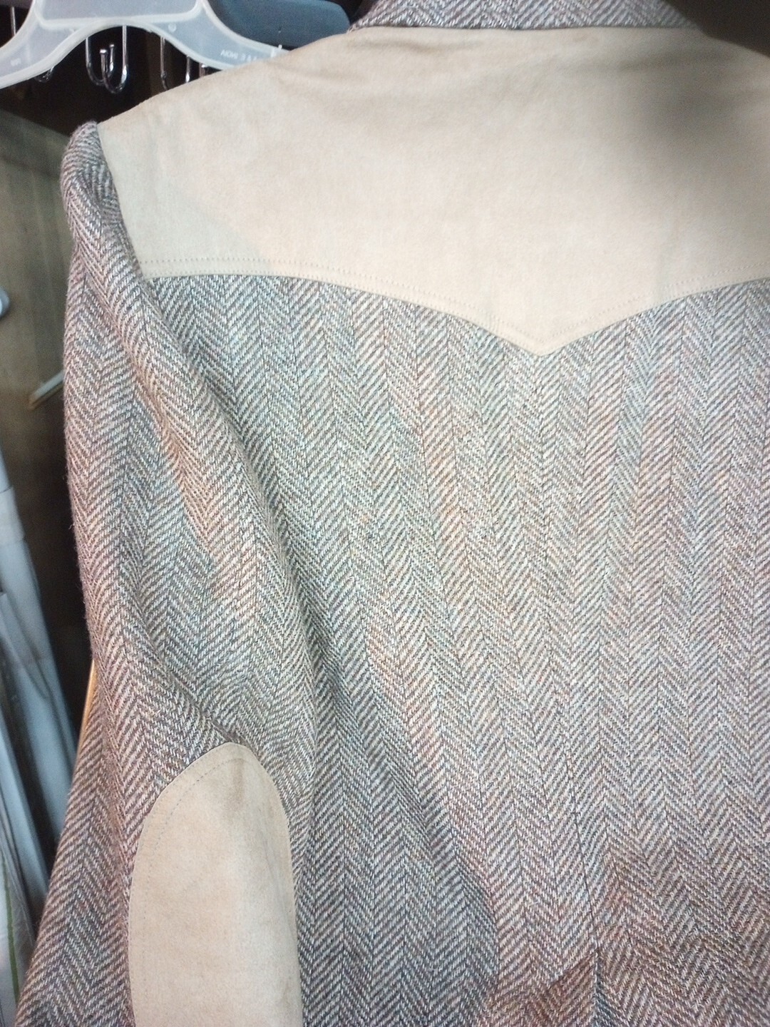 PENDLETON WESTERN BROWN TWEED WOOL & LEATHER BLAZ… - image 12