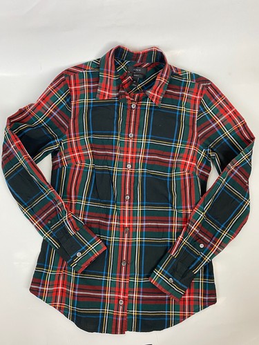 womens christmas plaid top