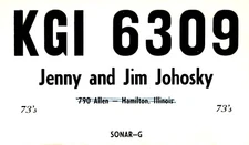 Hamilton Illinois KGI-6309 QSL Radio Postcard
