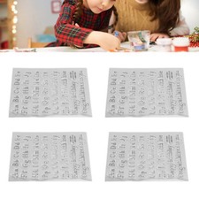 4PCS Clear Stamps Clear Imprint Paste Repeatedly DIY TPR Letter Decorative