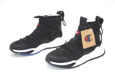 CHAMPION RALLY FLUX CP100413Y BLACK BIG KIDS SHOE CASUAL MID TOP