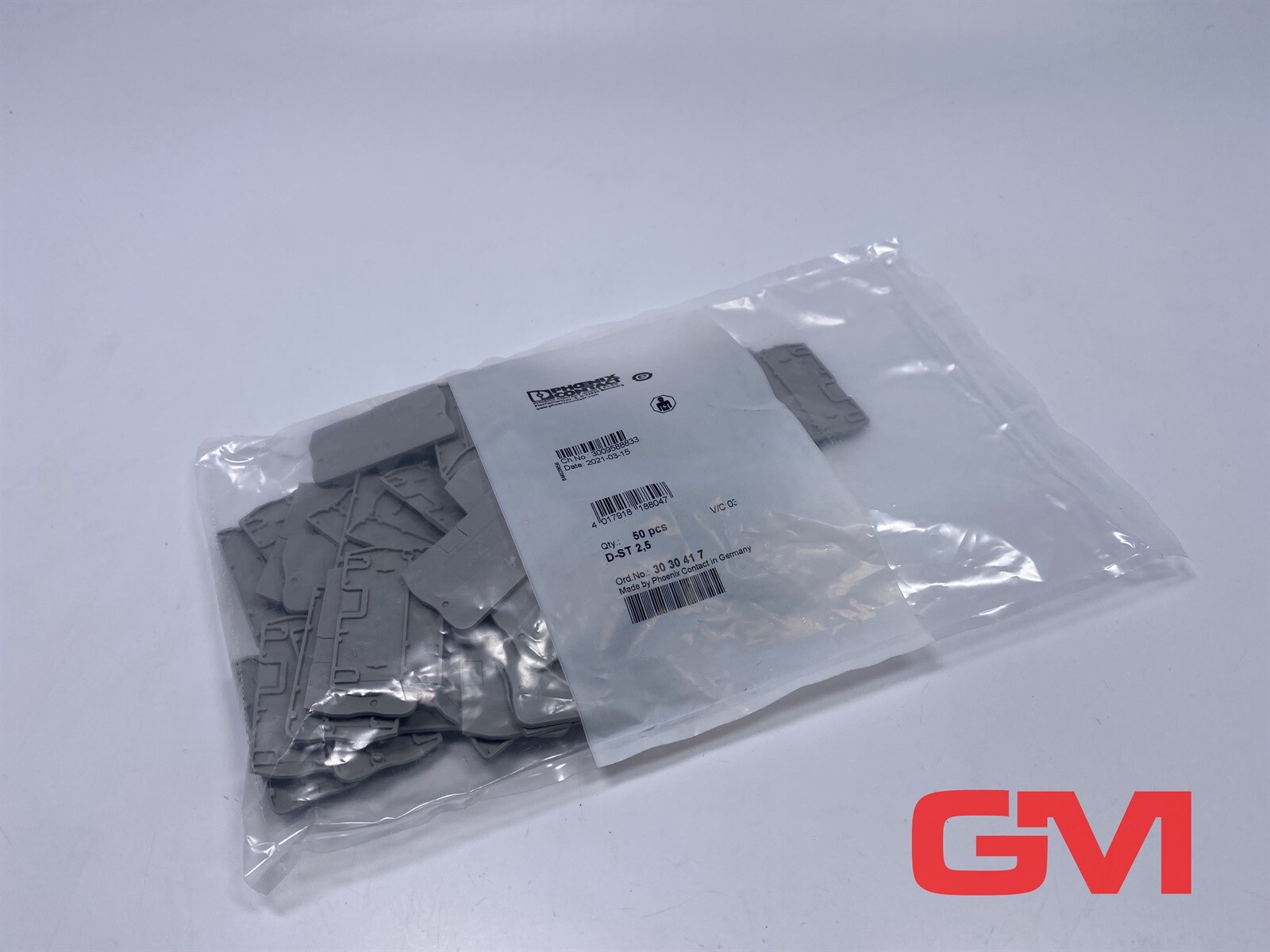 Ve 50x Phoenix Contact End Cover D-St2,5 3030417 48,6x2,2x29,1mm