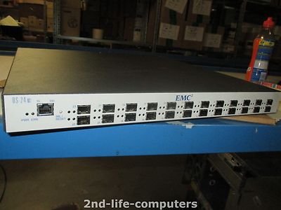 EMC Connectrix DS-24 M2 FC Switch 24-Port 2GB Fibre Network Switch 2X PSU