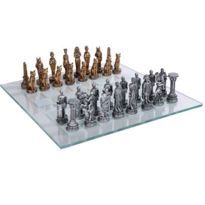 Egyptians vs Romans Chess Set - A Clash of Ancient Empires