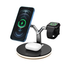 3 In 1 Magnetic Wireless Charger Stand Watch 15W Fast Charging Dock Station For