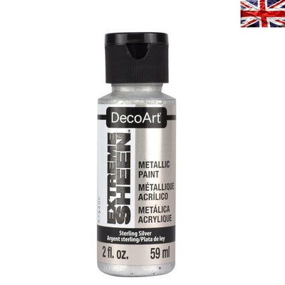 Hochglänzende Sterlingsilberfarbe - Americana extremer Glanz 59 ml für DIY-Projekte