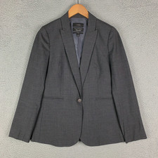 J.Crew Parke Blazer Women's 6 Gray Peak Lapel Tollegno Stretch Wool Jacket 250