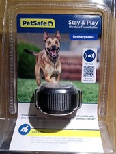 PETSAFE STAY  PLAY WIRELESS FENCE COLLAR 5 STATIC LEVEL  TONE DOGS PIF00-14288