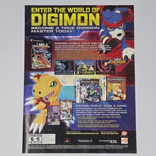 Digimon World Dusk & Dawn PlayStation 2 PS2 NDS True Digimon Printer Ad/Poster