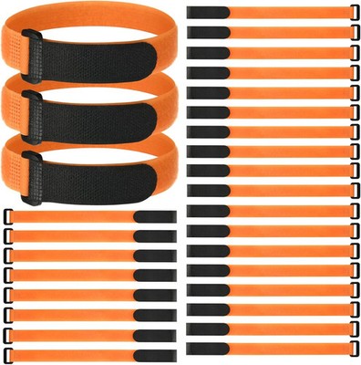 Cosmos 30 Pcs Soccer Goal Net Support Straps Attachment Strap Hook and Loop Fast